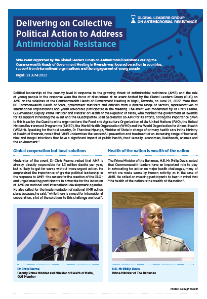 Report of the side event on AMR during the Commonwealth Heads of Government Meeting in Kigali, Rwanda, 23 June 2022