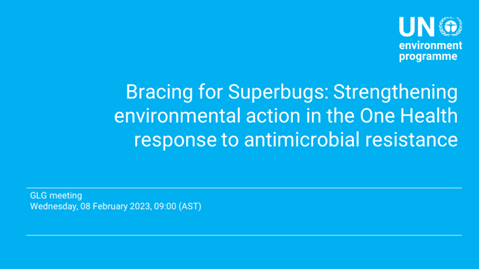 Session 5, Bracing for Superbugs: Strengthening environmental action in the One Health response to AMR