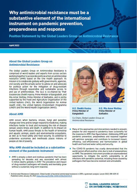 Why AMR must be a substantive element of the international instrument on pandemic prevention, preparedness and response