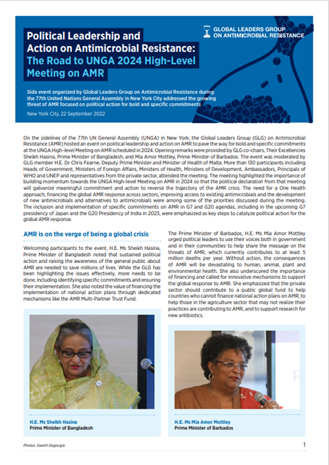 Report of the side event on AMR during the 77th UN General Assembly in New York City, USA, 22 September 2022