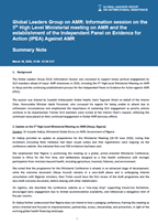 Thumbnail for Summary note - GLG Information Session on the 5th Ministerial Meeting on AMR and the IPEA